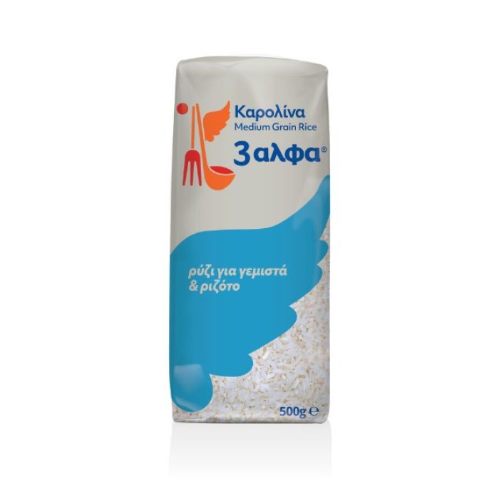 3ΑΛΦΑ ρύζι καρολίνα 500g