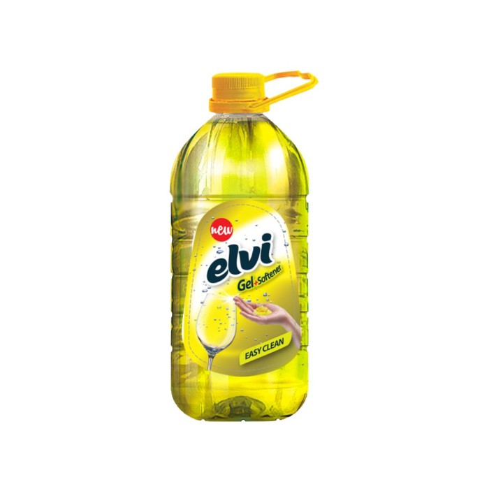 ELVI υγρο πιάτων με άρωμα λεμόνι 5lt