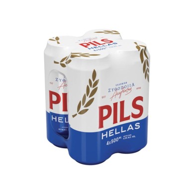 PILLS HELLAS Μπύρα κουτί 4x500ml