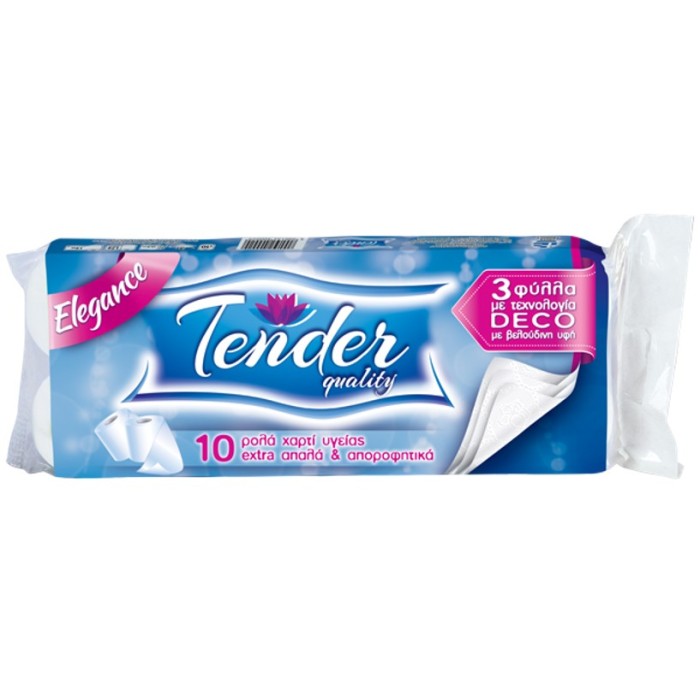 TENDER Elegance χαρτί υγείας 3φυλλο 10ρολά