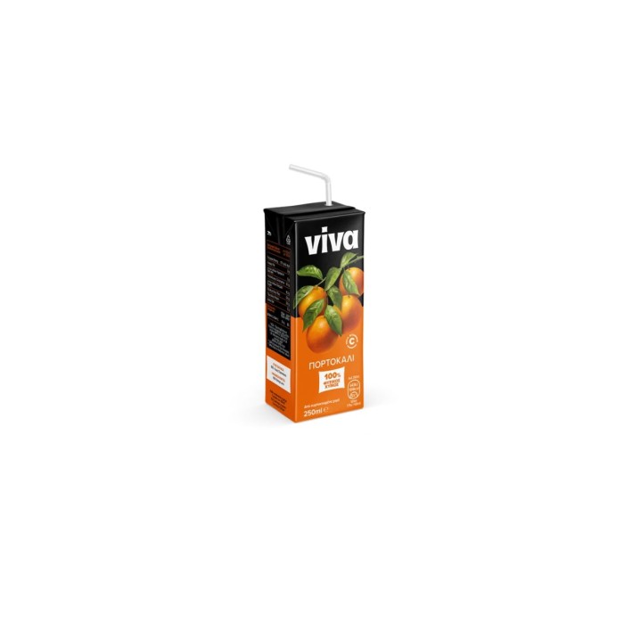 VIVA 100% φυσικός χυμός πορτοκάλι 250ml