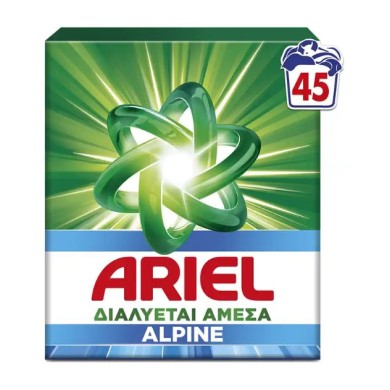 ARIEL Alpine σκόνη πλυντηρίου ρούχων 45μεζ 2,925kg